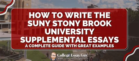 does stony brook have supplemental essays?